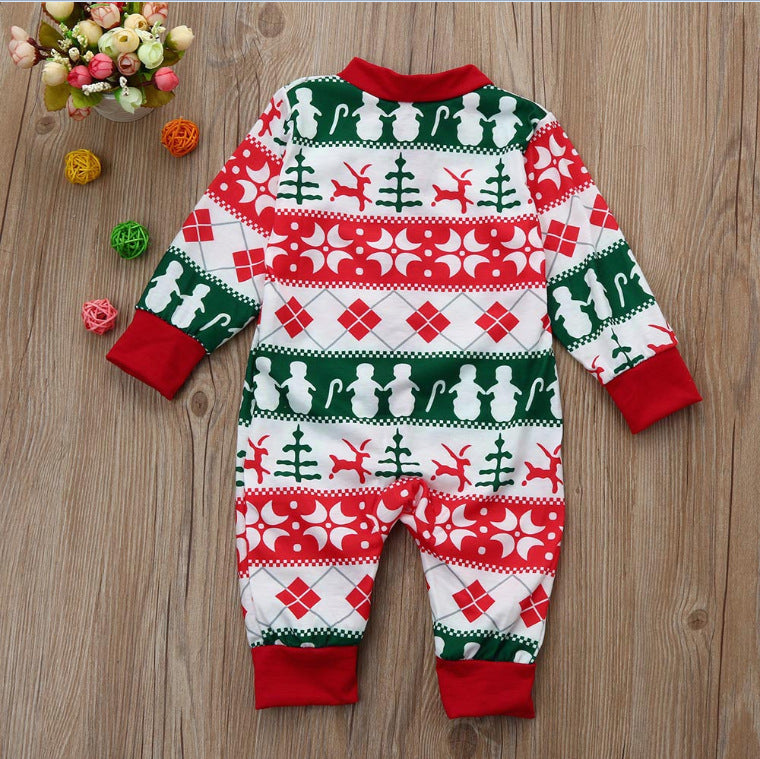 Christmas Long-Sleeved Print Home Parent-Child Outfit