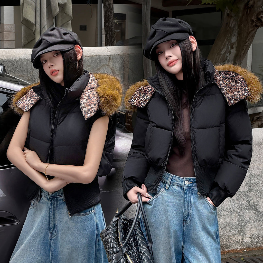 Manteau d'hiver à capuchon avec top super épais pour chaud