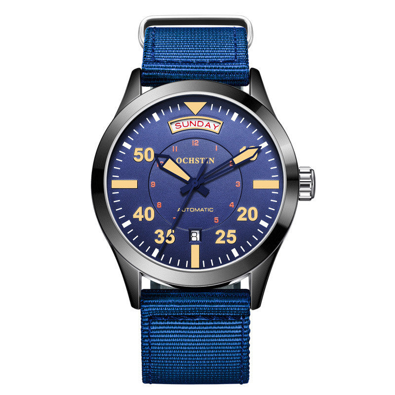 Montre mécanique automatique étanche Nylon Watch