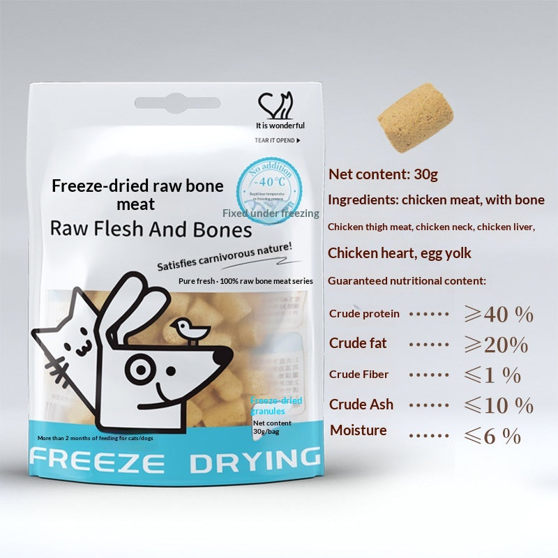 Aliments pour animaux de compagnie congelés