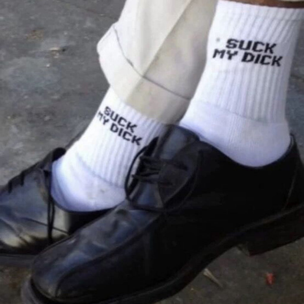 Chaussette en coton à lettre blanche casuale pour homme