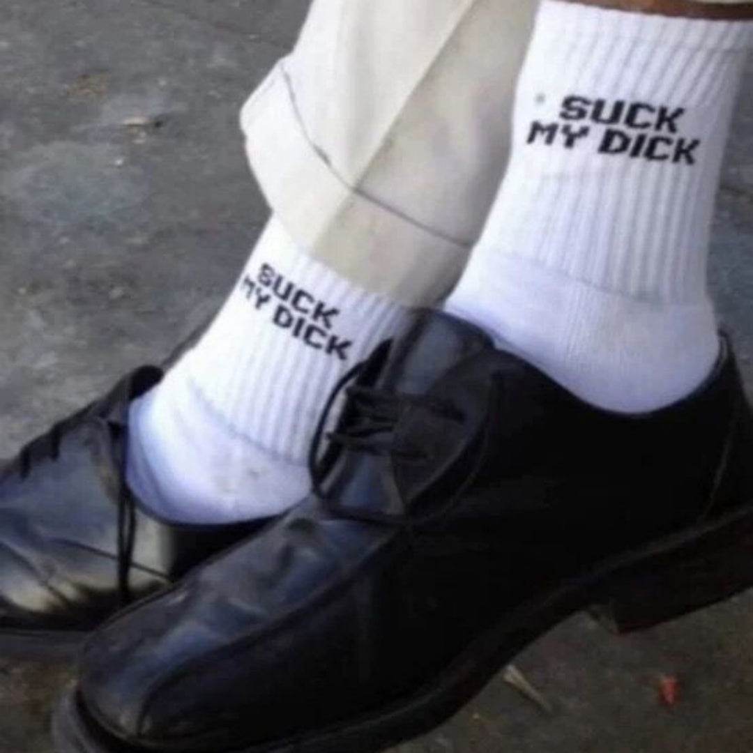 Chaussette en coton à lettre blanche casuale pour homme