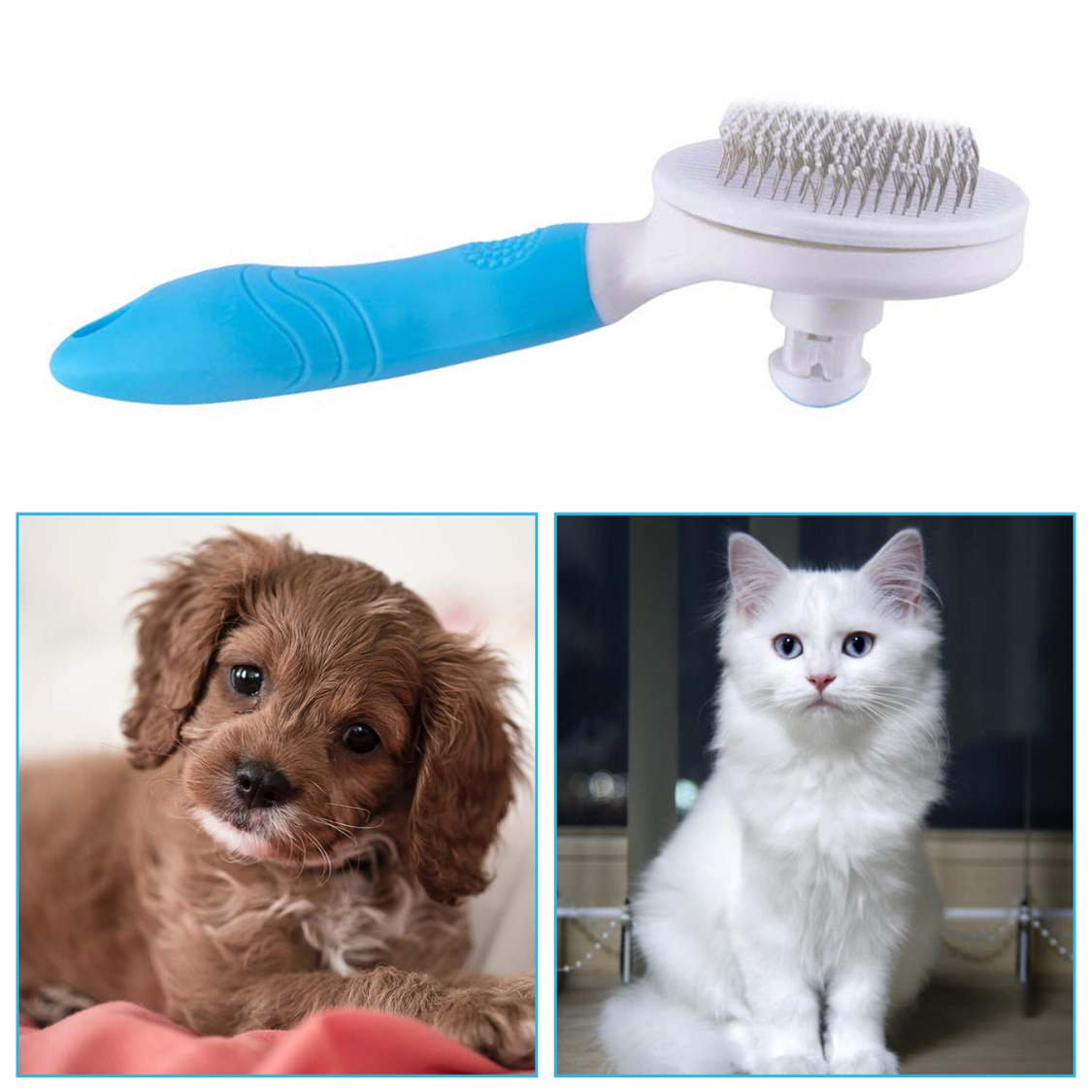 Brosse auto-nettoyante - Brosse pour chat Outil de massage pour le brossage de la peau F