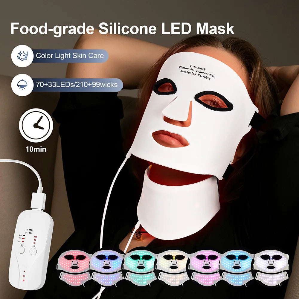 Masque de spectre de 7 couleurs de beauté ménagère
