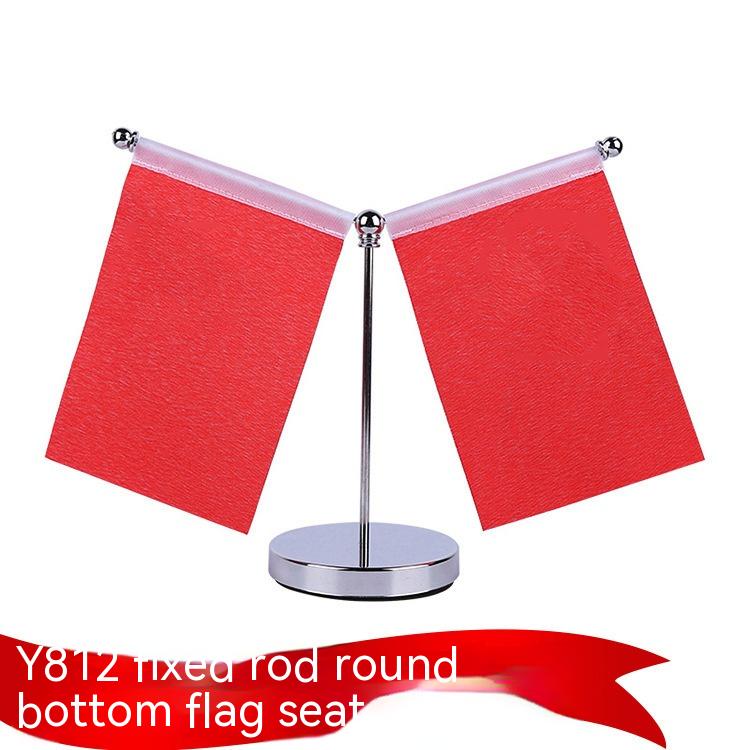 Car Dashboard Telescopic Rod Decoration Office Red Flag