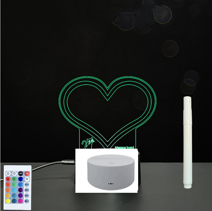 3D Acrylique Conseil d'écriture Message Tableau de lumière LED