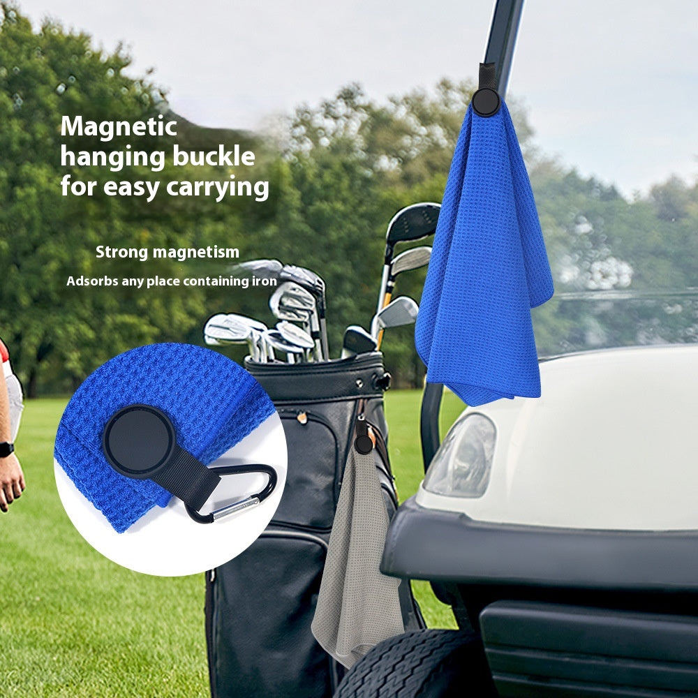Serviette de golf magnétique ronde en microfibre