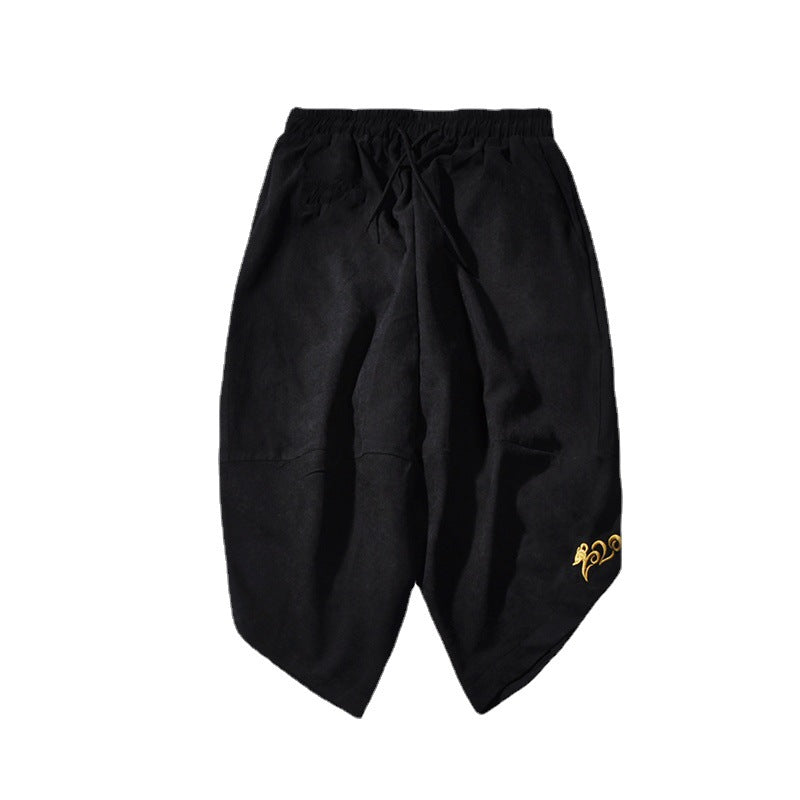 Pantalon casual en soie de glace Pantalon Harem