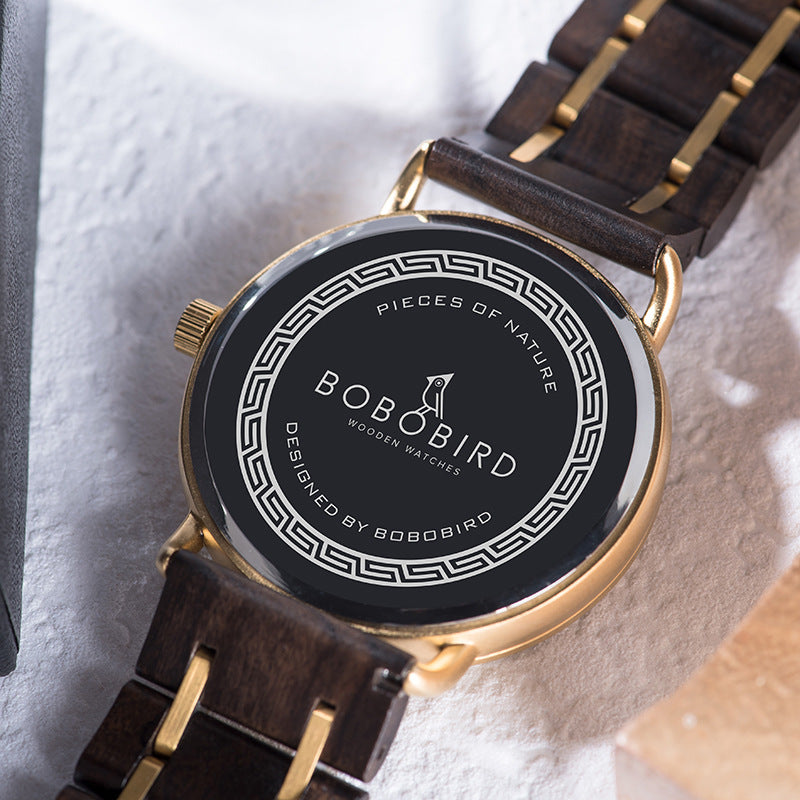 BOBO BIRD Montre en bois T34 pour hommes