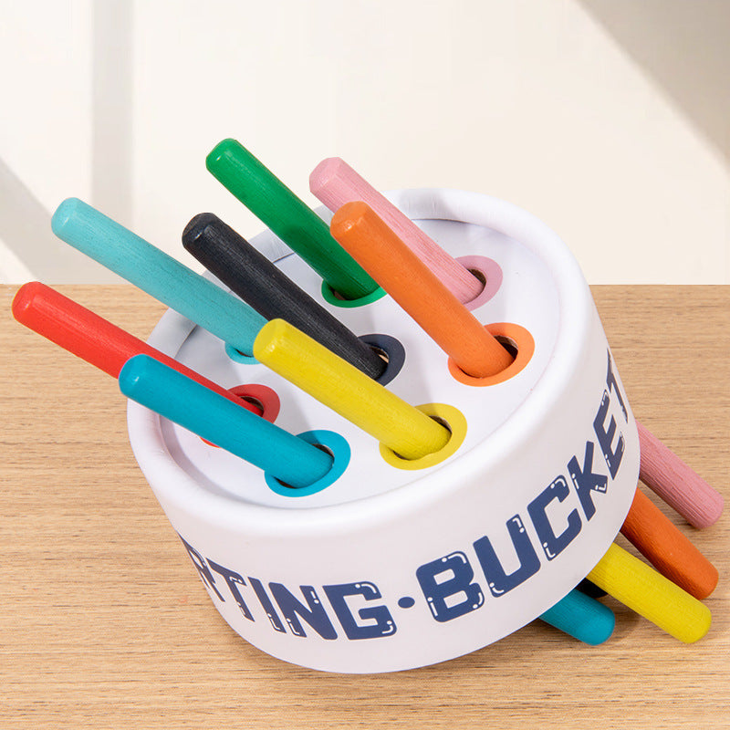 Jouet de puzzle en seau de tri de couleur pour l'éducation des jeunes enfants