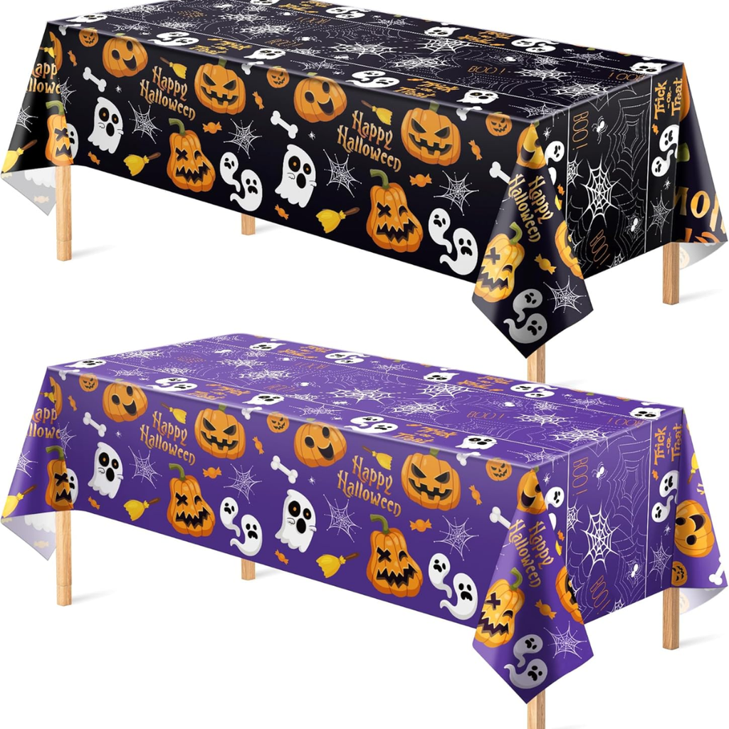 Halloween nappe en plastique 2 pack de couverture de table jetable pour Halloween Party Decor