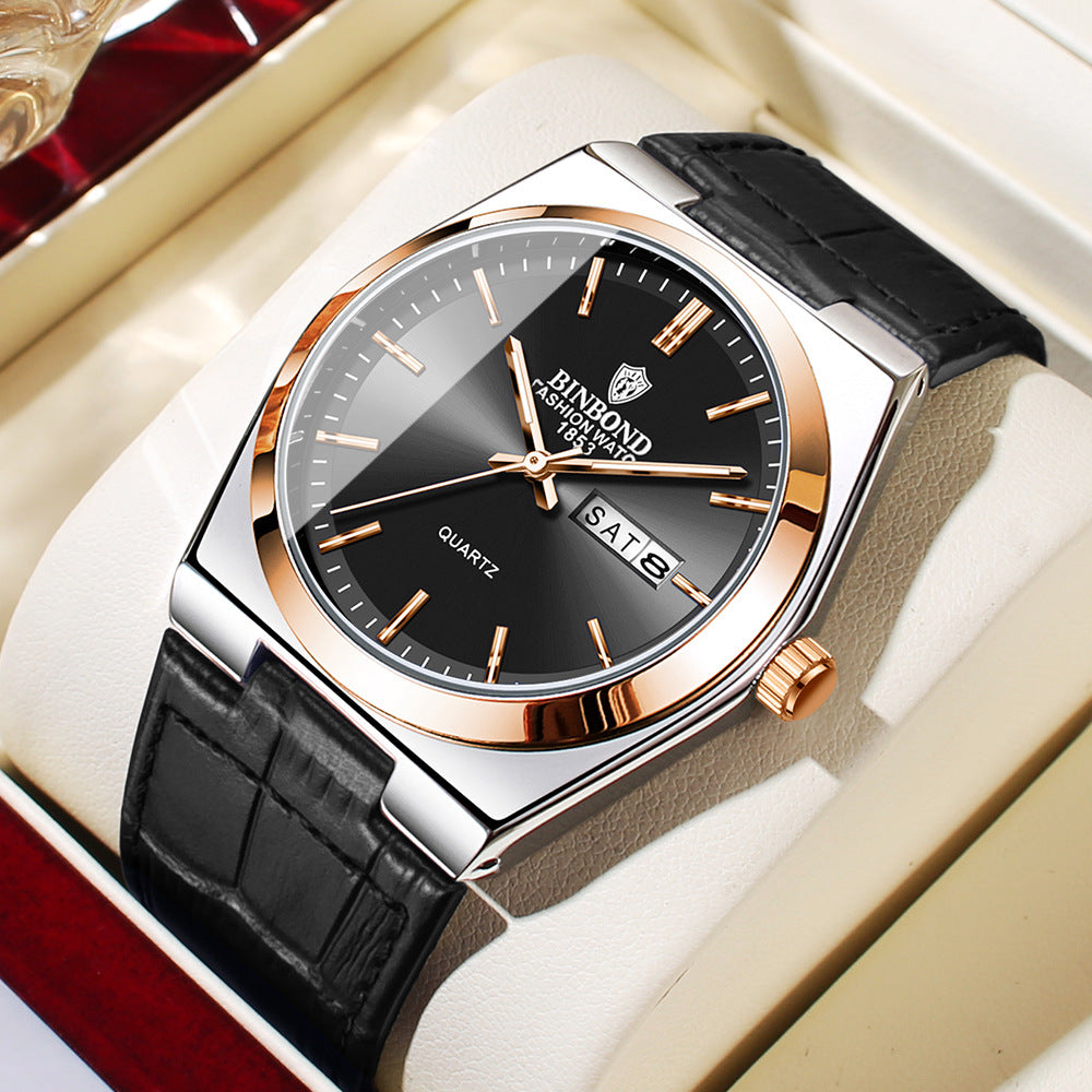 Léger Luxury Casual Business Quartz Watch Hommes