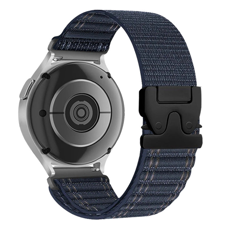 Bracelet de montre en nylon avec boucle de parapluie et motif de vague