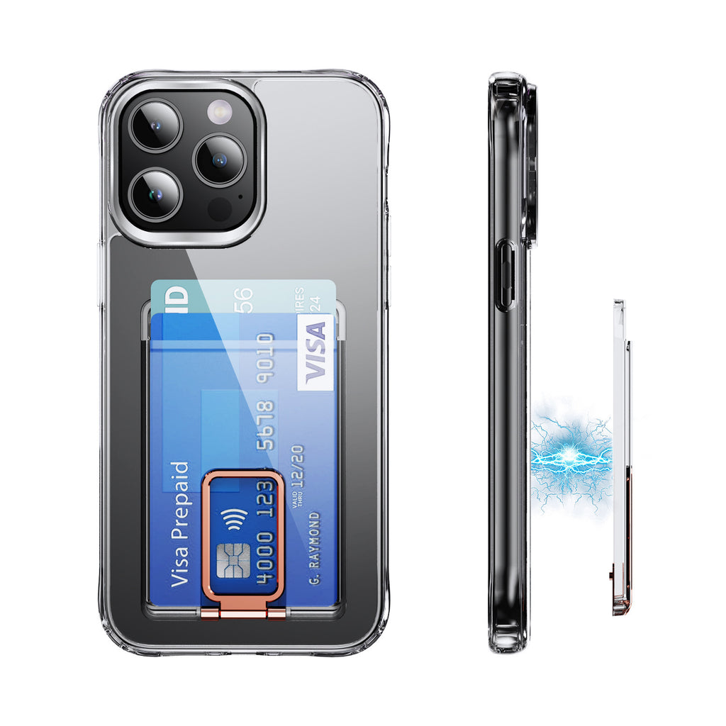 Support transparent porte-carte magnétique