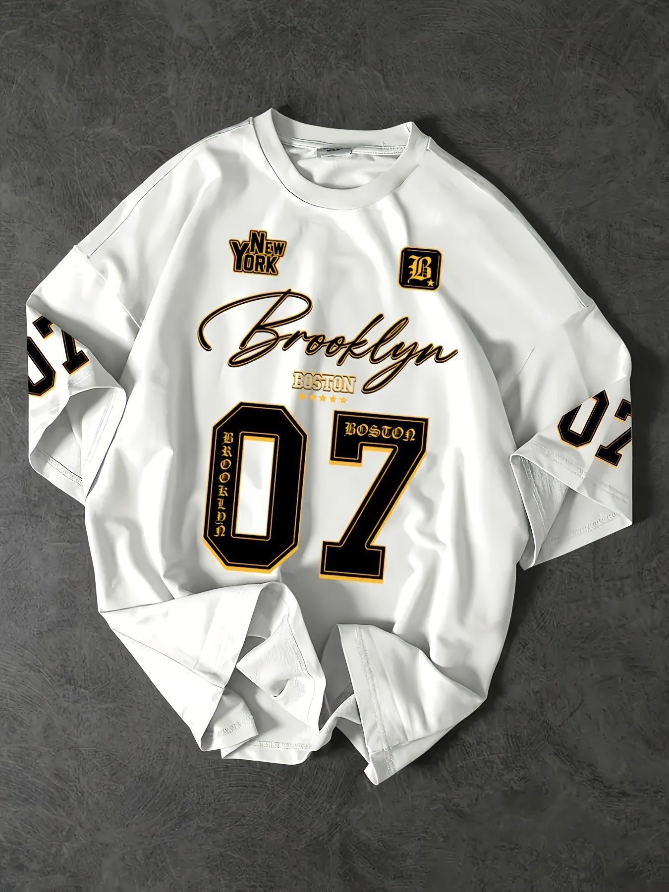 Trendy Crew Neck Set Hommes 3D Digital Print T-shirt sport manches courtes
