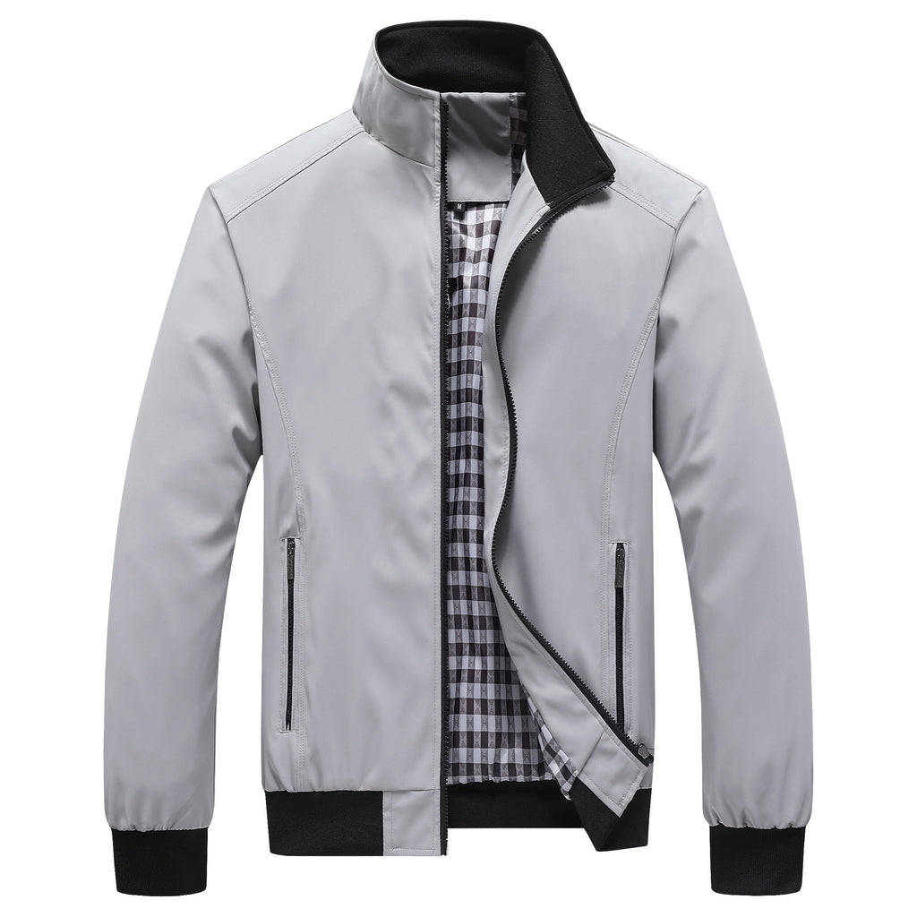 Homme Casual Sporty Loose-fitting Stand-collar Veste respirante