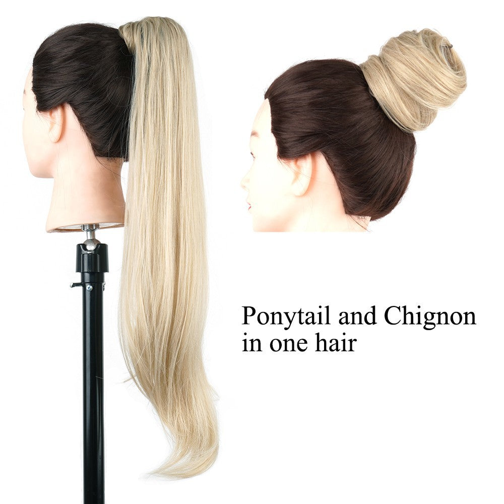 Perruque de queue de cheval haute pour femmes Winding Big Wave Long Curly Hair