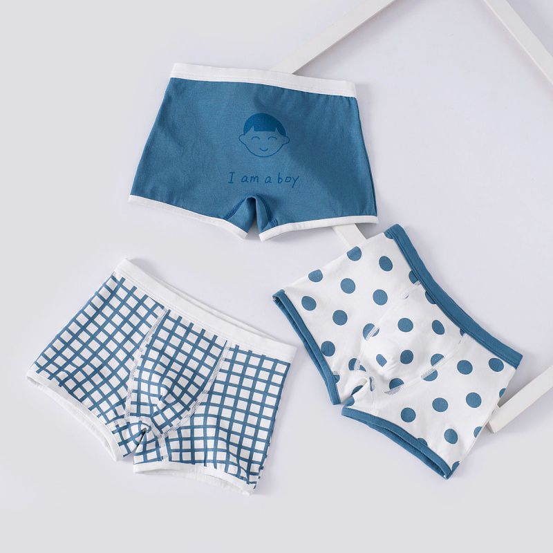 Sous-vêtements en coton pour enfants Cartoon Simple Boxer
