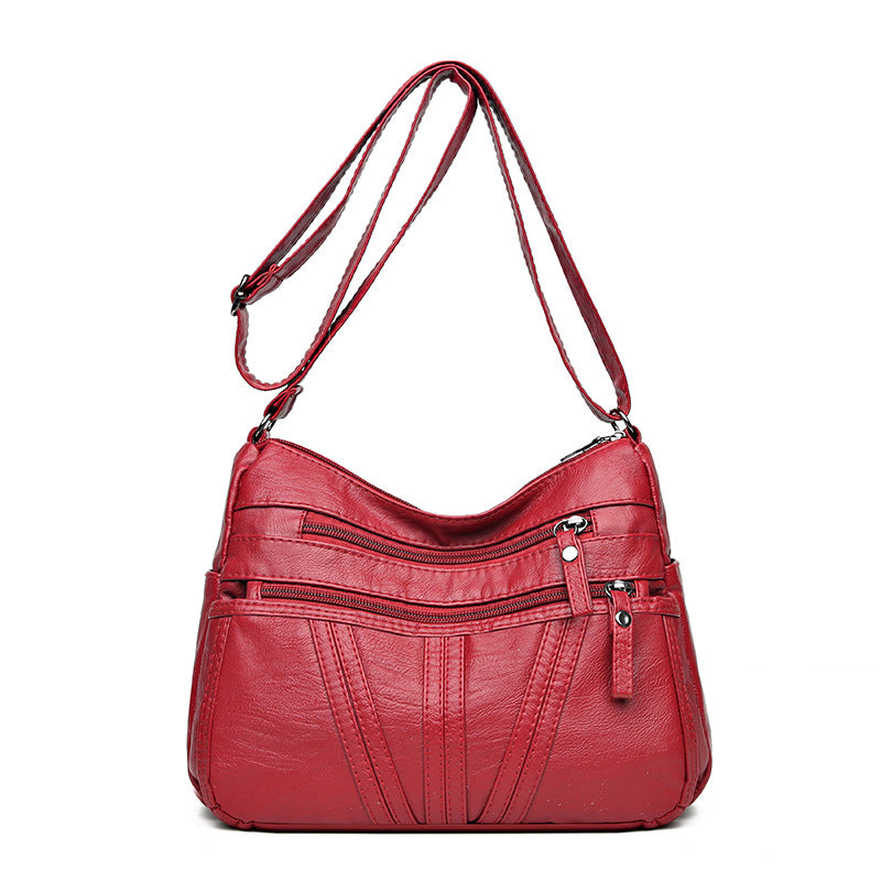 Sac transversal en cuir doux et lavé