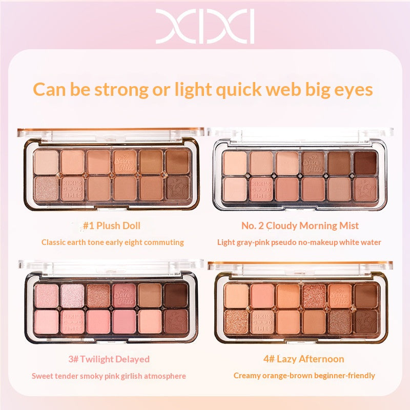 Muse Muse Palette à paupières de 12 couleurs Shimmer Sparkle Matte Highlight Contour Blush Tout