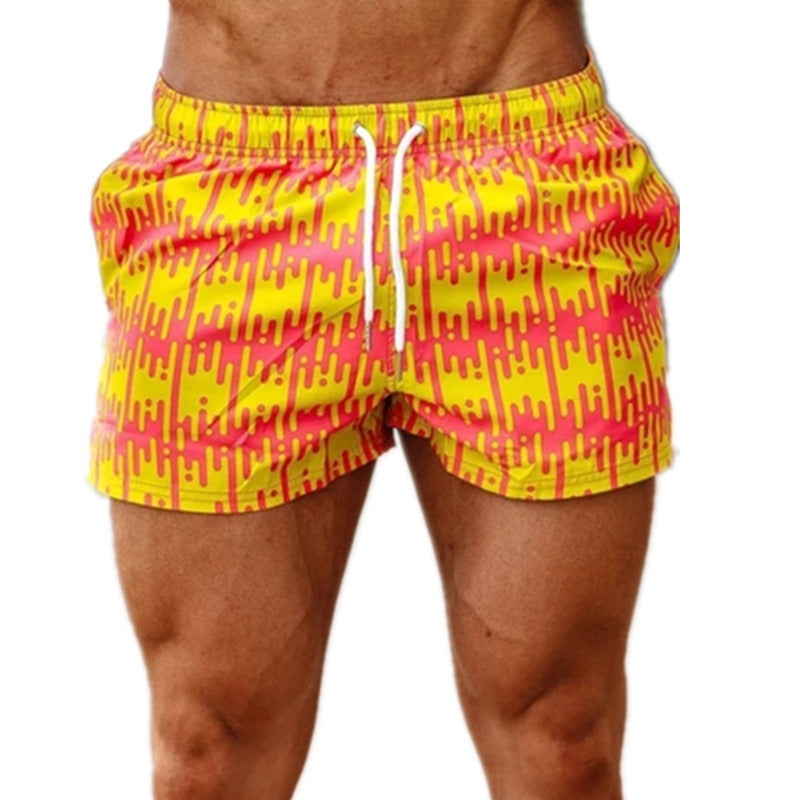 Pantalon de plage d'été pour hommes en vrac Quick Dry Boxer Trunks Cinq Points Grande Taille