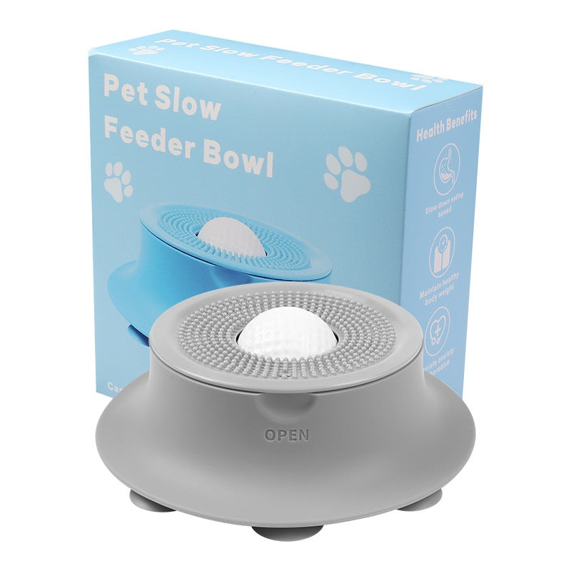 Nourriture humide Bol à alimentation lente pour chats et chiens Silicone avec coupe d'aspiration