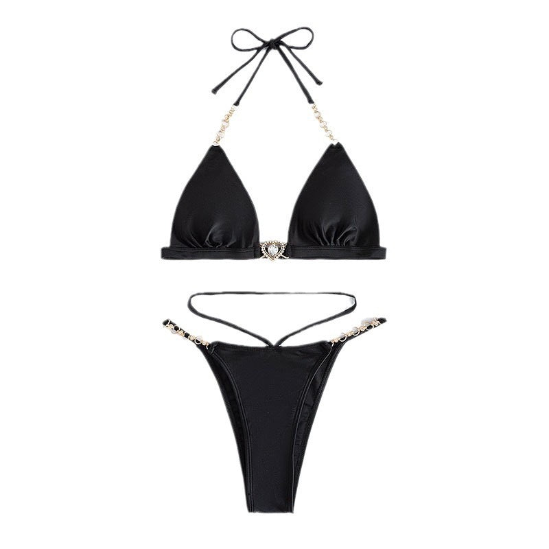 Bikini sans dos avec chaîne
