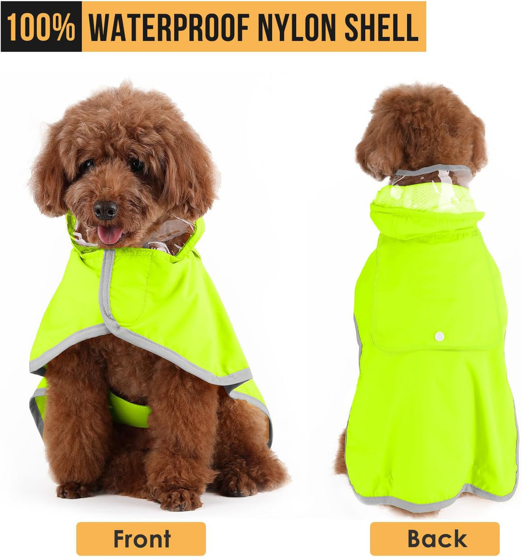 Veste de pluie pour chien imperméable souple respirant pour petit chien à capuchon manteau de pluie pour chien
