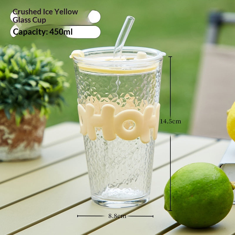 Coupe en verre de grande capacité en paille