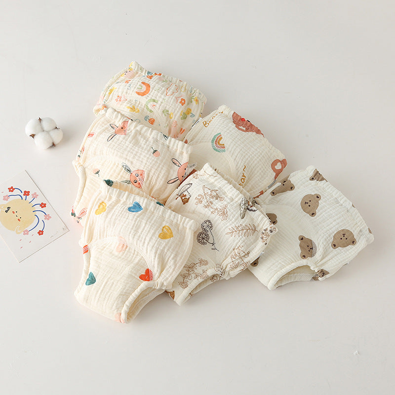 Style coréen Cotton Baby Training Apprentissage Gauze Pantalons de couches
