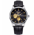 Montre en cuir véritable étanche avec un mouvement mécanique entièrement automatique