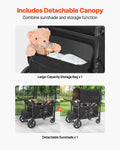 Poussette pour 4 enfants Push Pull Quad Poussette amovible 330LBS Chargement