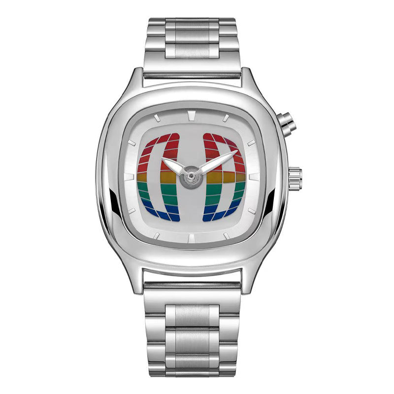 Montre d'affichage numérique de style rétro avec mains et chiffresexclusive Trendy Quartz Montre