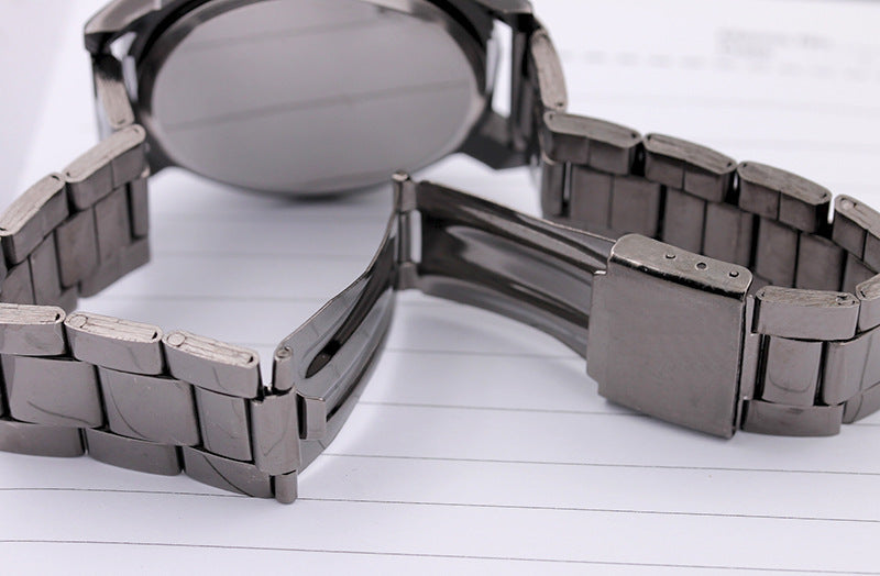Fashion Gear Compass Tournable en acier montre hommes et femmes