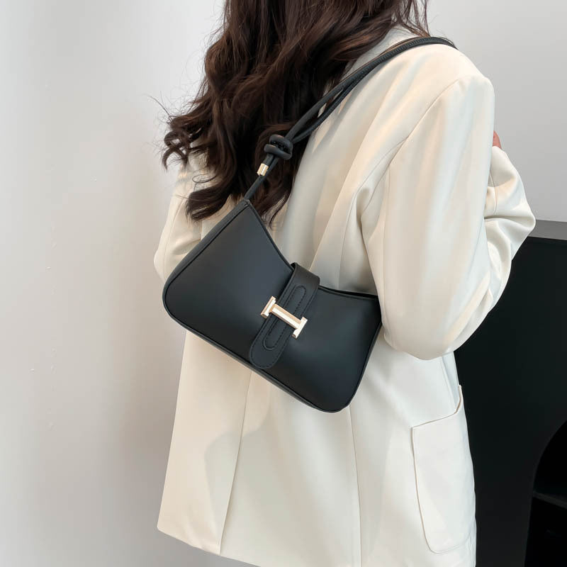 Femmes Minimalist Textured-design Sac à sous-bras à épaule unique