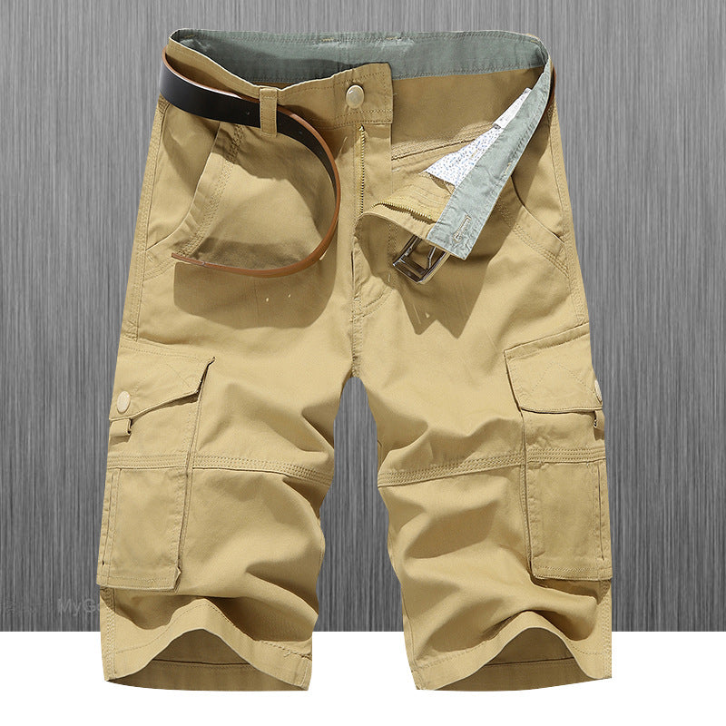 Homme Summer Loose Fit Cargo Short Tissu mince Multi Pocket Camo Bermuda & Capri Cas