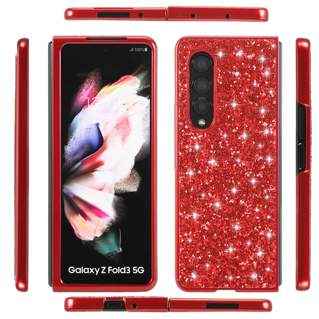 Électroplaquage de paillettes en poudre mijotant pliant shell phone Case