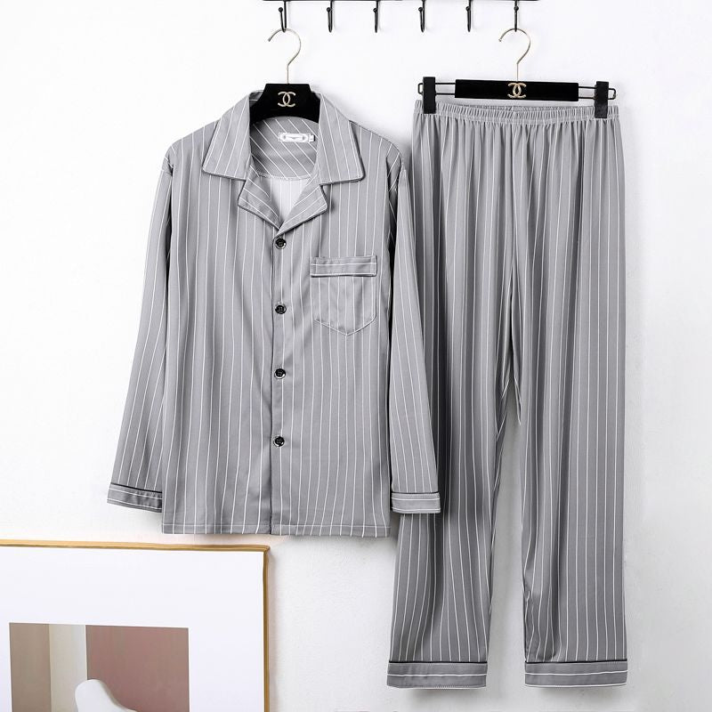 Hommes Minimalist Long Sleeve Loungewear Pajamas