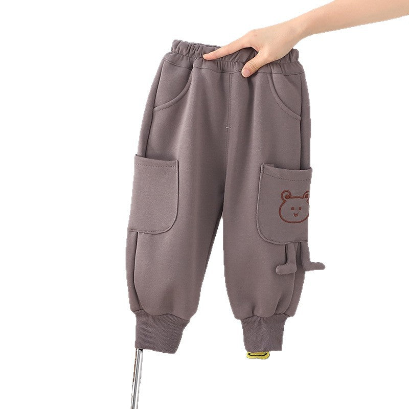 Pantalon de garçons Automne et d'hiver Enfants Velvet Sport