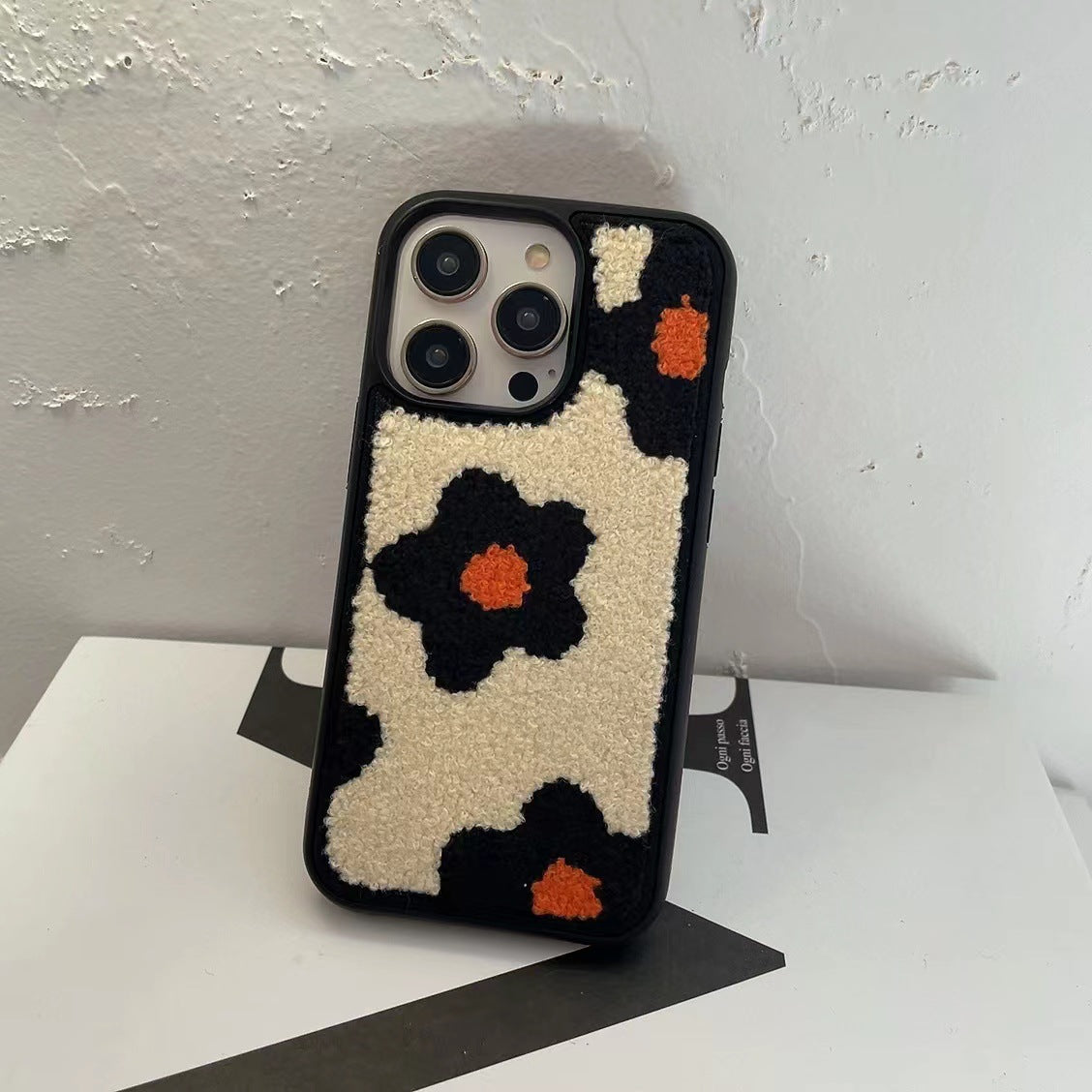 Japon Coréen en peluche d'hiver Broderie Sun Flower Soft Case IPhone