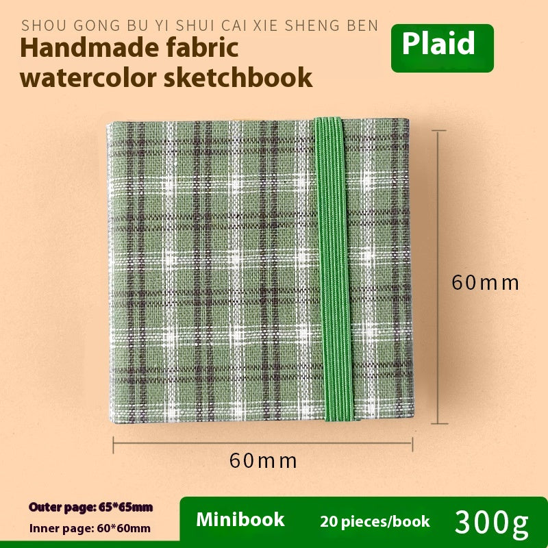 Feiluniao Aquarelle Notebook Tissu fait main Mini Portable Caractère Sketch Hand