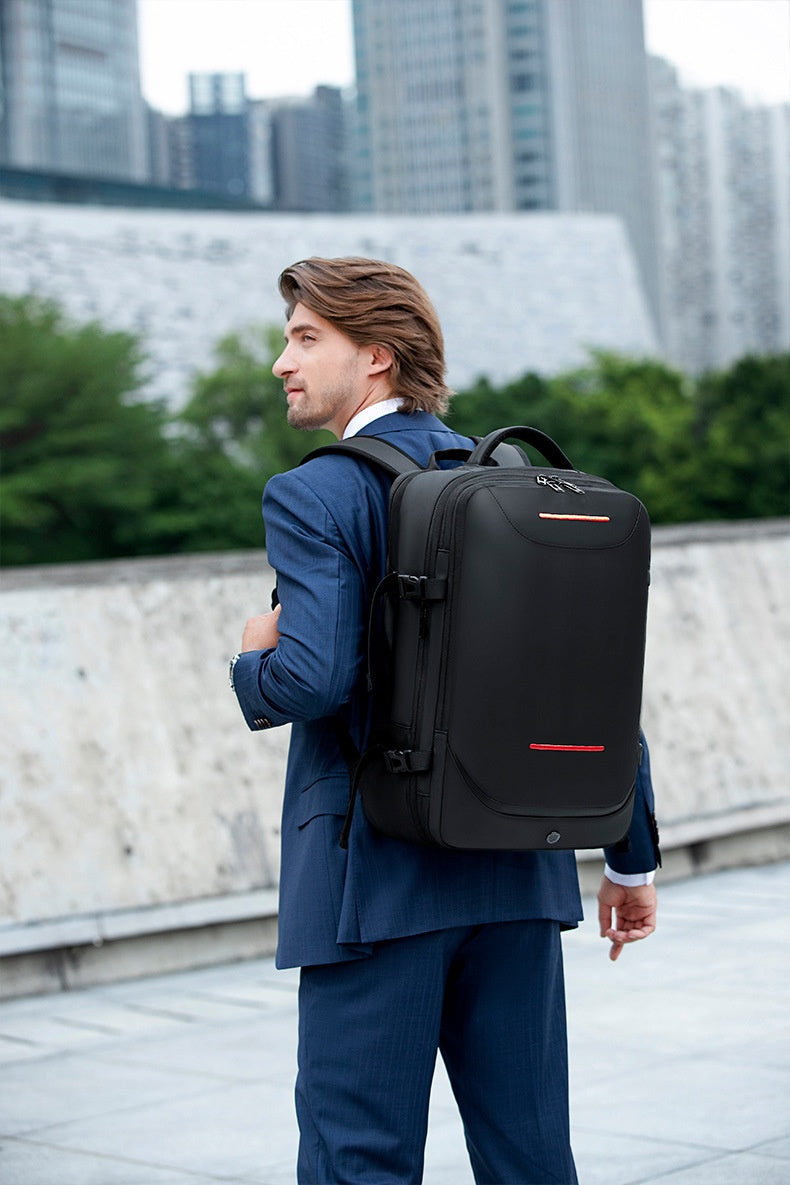 Sac à bandoulière extensible pour hommes Sac à dos de voyage haute capacité en compression sous vide