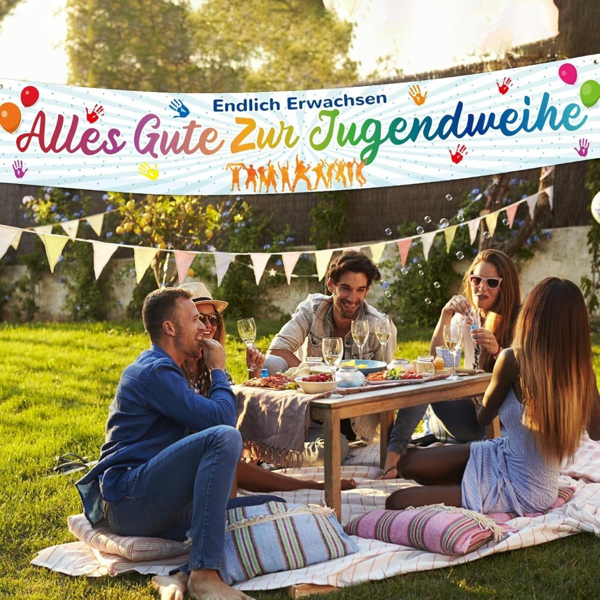 ?Happy Youth Initiation : Bannière en blanc élégant