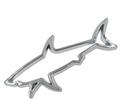 Label décoratif en métal de requin creux personnalisé