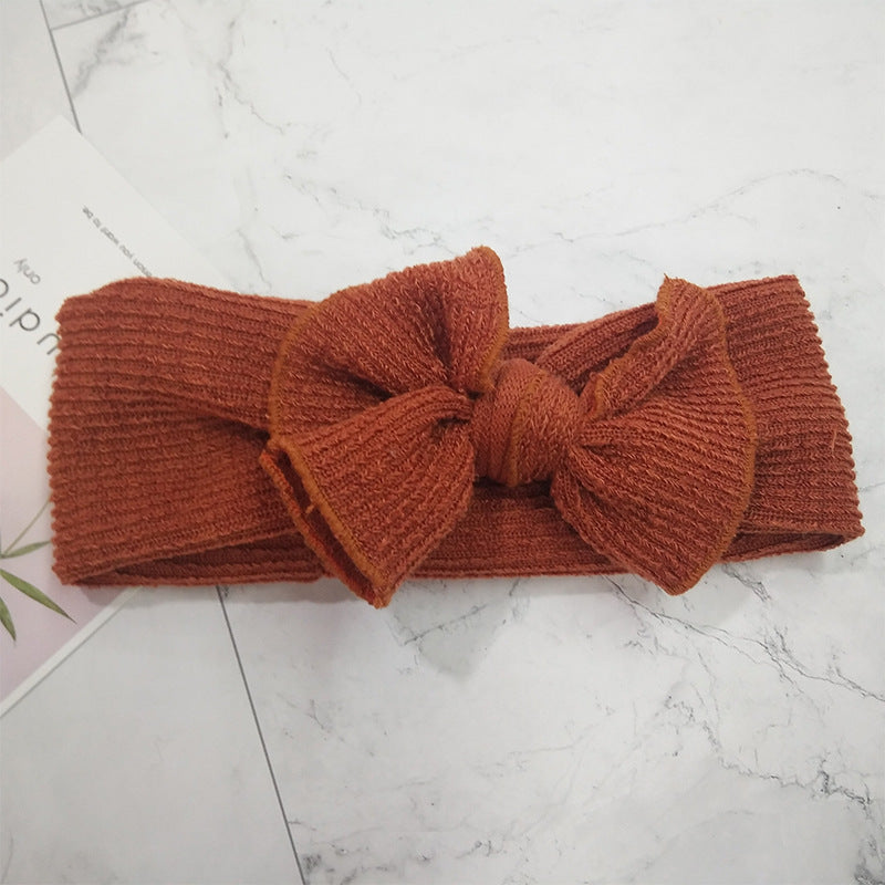 Autumn and Winter Baby Knitted Bow Headband