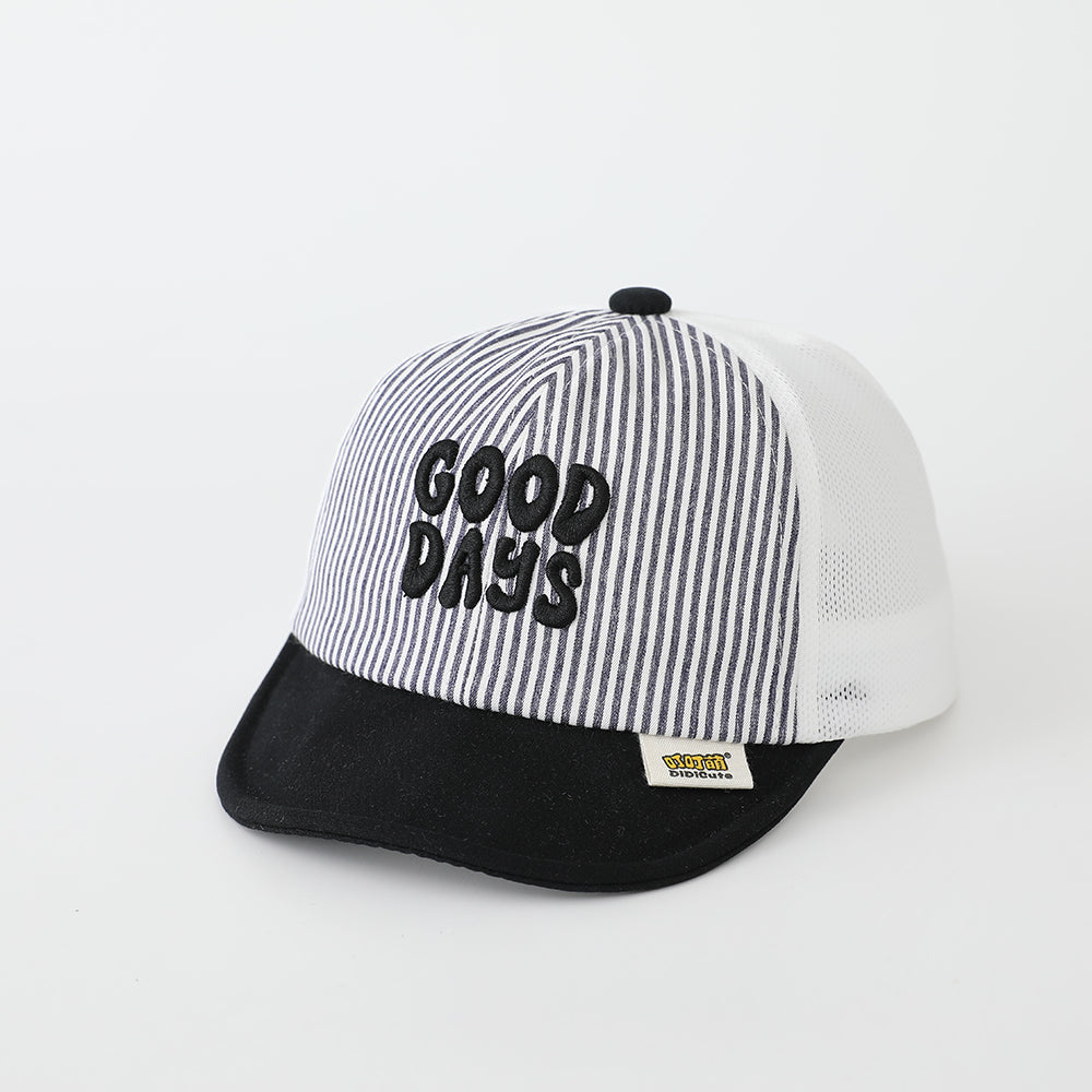 Été Garçons et filles rayés Brodé Lettre Mesh Respirant Casual Sport Cap approprié