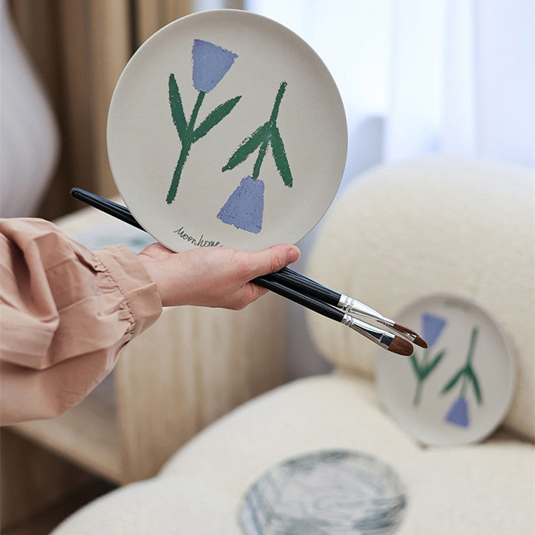 Artist Bamboo Fibre Diner Plate Picnic Camping