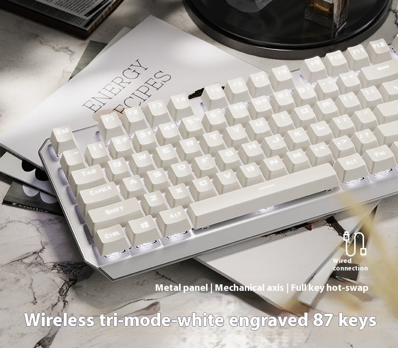 Clavier mécanique 87 Key Wired E-sports Jeu Belle gravure latérale Bureau informatique