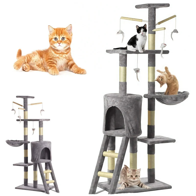 Tour de l'arbre à chat multi-Storey avec poste de raclage