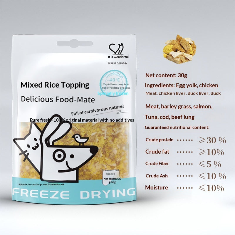 Aliments pour animaux de compagnie congelés
